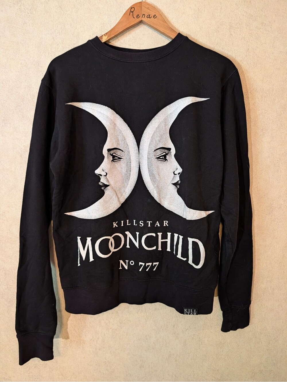 KILLSTAR black Moonchild crewneck sweater sz S